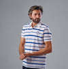 Classic Striped Polo Shirt -WHITE - Dockland