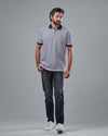 Classic Fit Striped Polo Shirt  - NAVY - Dockland