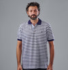 Classic Fit Striped Polo Shirt  - NAVY - Dockland