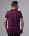 EMBROIDERED ROUND NECK T-SHIRT - BURGUNDY - Dockland