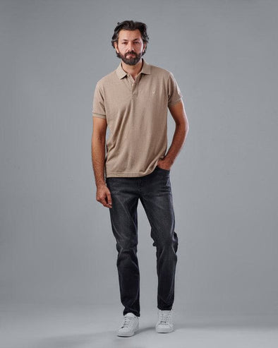 Classic Fit Polo Shirt  - BEIGE - Dockland