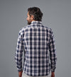 Checkered Shirt - NAVY*WHITE- Dockland