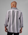 LONG SLEEVE STRIPED SHIRT   -GREY- Dockland