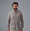 Long Sleeve Striped Shirt - DARK BEIGE- Dockland