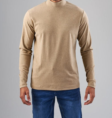 High Neck Long Sleeve Body  -  BEIGE - DOCKLAND