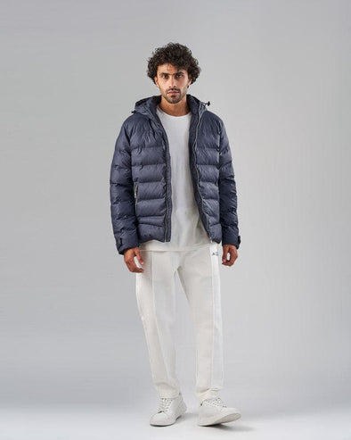 HOODED PUFFER JACKET  - GREY - DOCKLAND