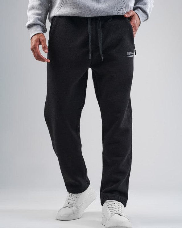 JOGGER WAIST SWEATPANTS  - BLACK- DOCKLAND