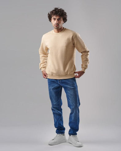 ROUND-NECK SWEATSHIRT   - BEIGE DOCKLAND