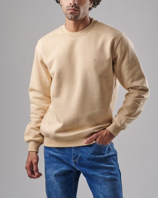 ROUND-NECK SWEATSHIRT   - BEIGE DOCKLAND