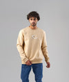 Printed Round Neck Sweatshirt    -  BEIGE-DOCKLAND