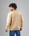 Printed Round Neck Sweatshirt    -  BEIGE-DOCKLAND