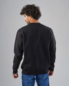 Printed Round Neck Sweatshirt    -  BLACK-DOCKLAND