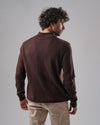 HIGH-NECK SWEATER WITH ZIPPER - BROWN -DOCKLAND