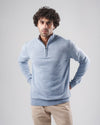 HIGH-NECK SWEATER WITH ZIPPER - DARK BLUE -DOCKLAND