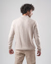 HIGH-NECK SWEATER WITH ZIPPER - LIGHT BEIGE -DOCKLAND