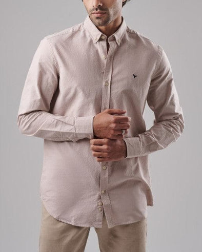 SLIM-FIT OXFORD SHIRT  - BEIGE- DOCKLAND