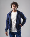 Slim-Fit Zip-Through Hoodie  - NAVY- DOCKLAND