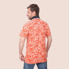 CLASSIC FIT PATTERNED POLO SHIRT - ORANGE - Dockland