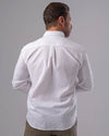 LONG SLEEVE PLAIN SHIRT - WHITE - Dockland