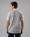 CLASSIC FIT PATTERNED POLO SHIRT - OFF WHITE - Dockland