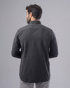 SLIM-FIT COTTON SHIRT  - GREY- Dockland