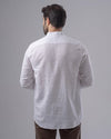 MANDARIN COLLAR SHIRT  - WHITE - Dockland