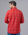 LONG SLEEVE CHECKERED SHIRT - MELON - Dockland