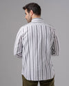 LONG SLEEVE STRIPED SHIRT - GREY - Dockland